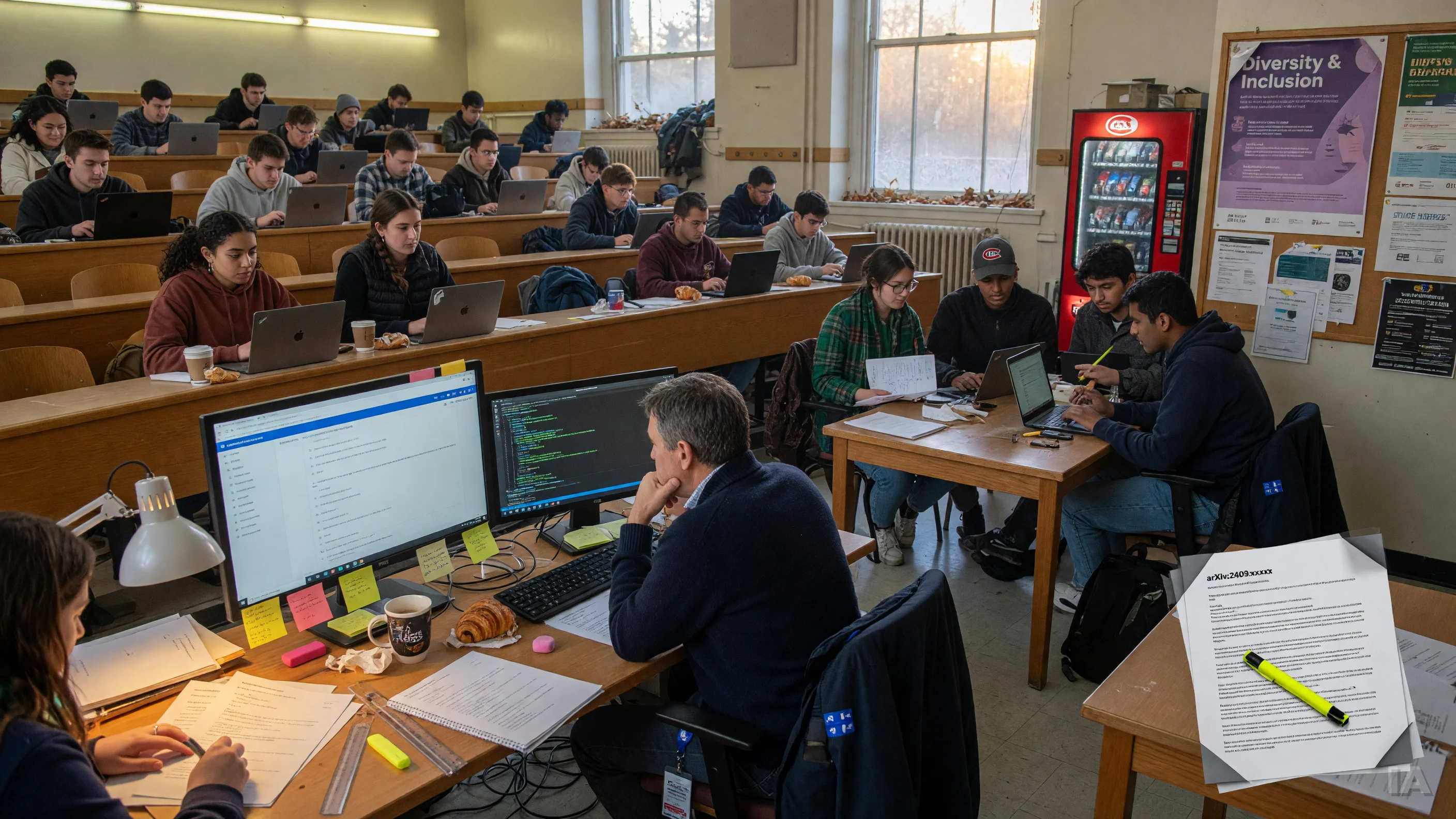 Inclusion de genre en informatique : du principe politique aux pratiques réelles de cours